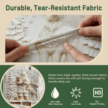 🎄Świąteczne poszewki dekoracyjne 3D (zestaw 4 sztuki)